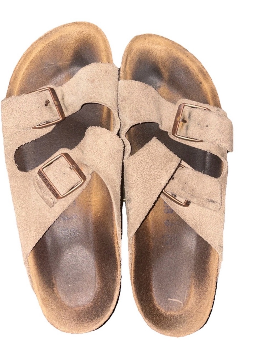 Birkenstock 43 Arizona Mocha Brown Smooth Leather Slip On Sandals Hippie